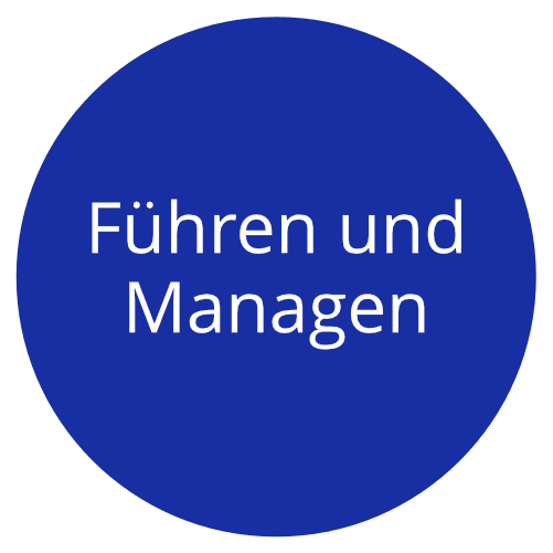 fuehren und managen - blau